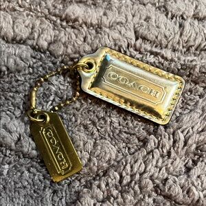 Coach Metallic Gold Keychain Duo